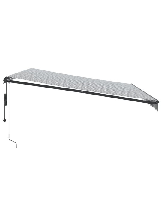 Automātiski izvelkama markīze, led, pelēka un balta, 450x300 cm