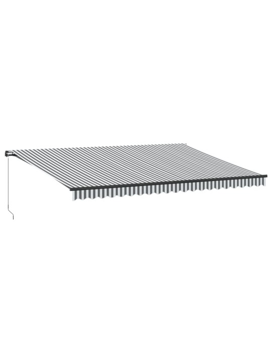 Manuāli izvelkama nojume ar led, pelēka un balta, 500x300 cm