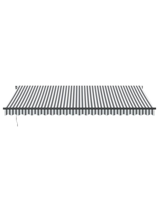 Manuāli izvelkama nojume ar led, pelēka un balta, 500x300 cm