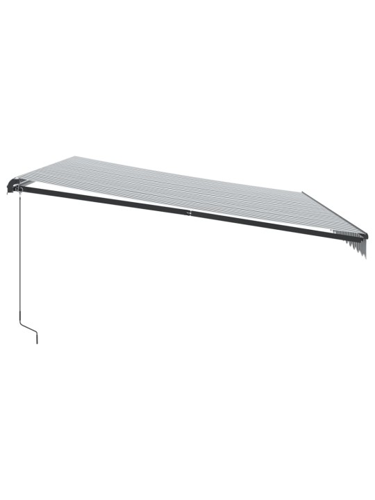 Manuāli izvelkama nojume ar led, pelēka un balta, 500x300 cm