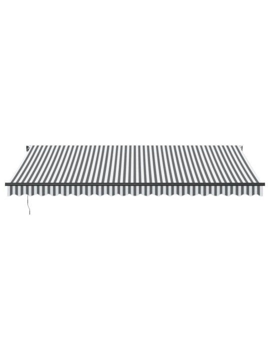 Automātiski izvelkama markīze, led, pelēka un balta, 500x300 cm