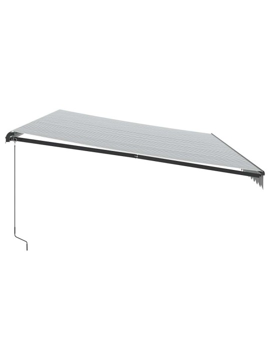 Manuāli izvelkama nojume ar led, pelēka un balta, 600x300 cm