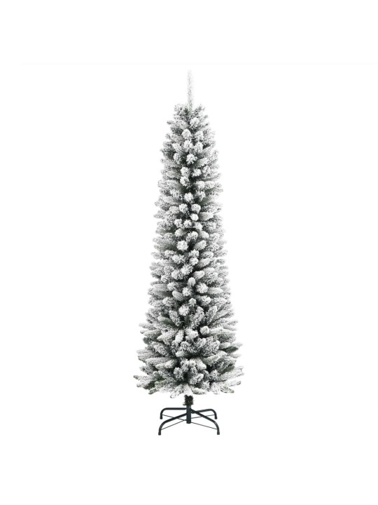 Mākslīgā ziemassvētku egle ar sniegu, šaura, 120 cm, pvc&pe