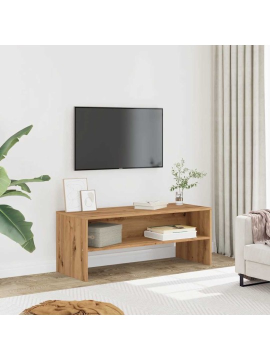 Tv skapītis, koka krāsa, 100x40x40 cm, inženierijas koks