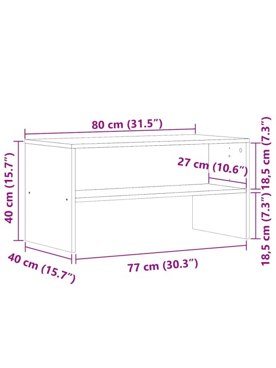 Tv skapis amatnieks ozols 80x40x40 cm inženierijas koks