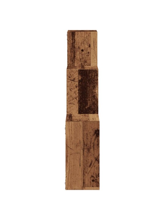 Kuba formas sienas plaukti, veca koka, 68x15x68 cm