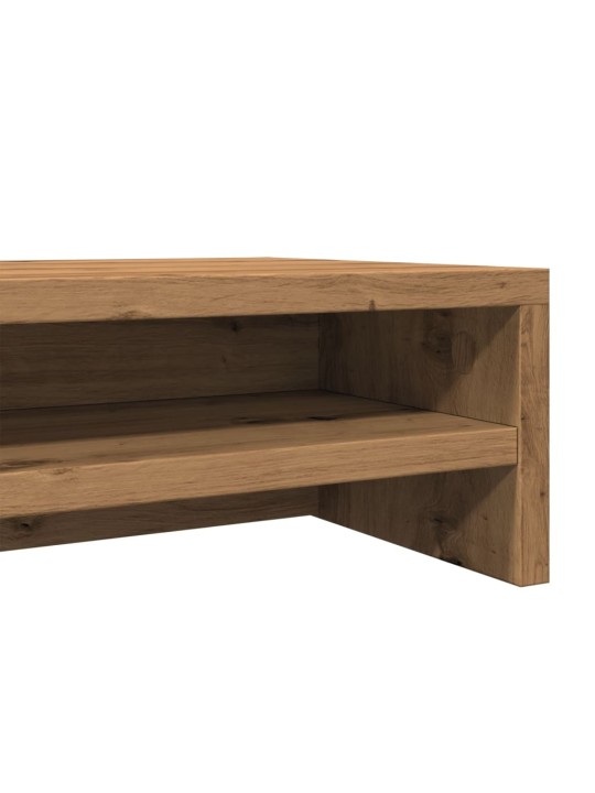 Monitora paliktnis, koka krāsa, 100x24x13 cm, inženierijas koks