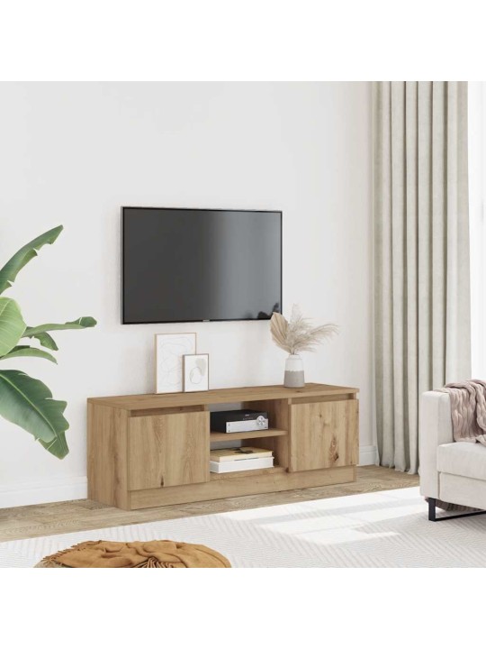 Tv skapītis, koka krāsa, 102x30x36 cm, inženierijas koks