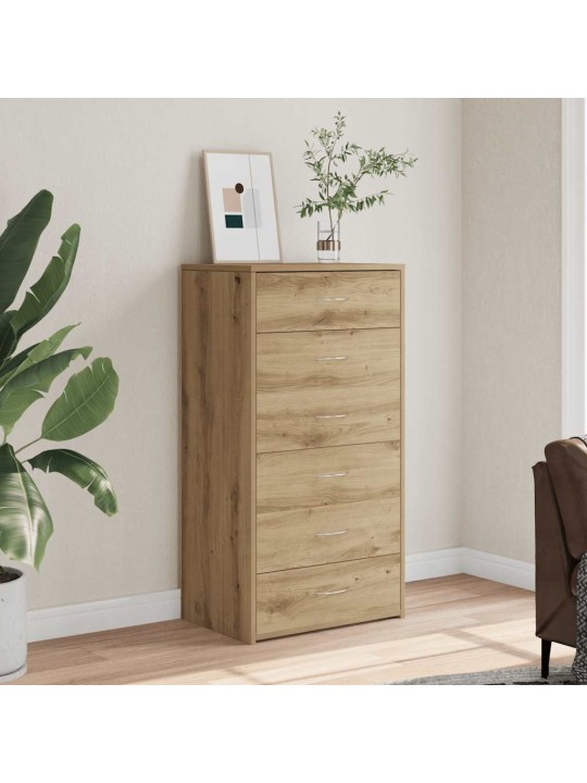 Kumode ar 6 atvilktnēm amatnieks 50x34x96 cm inženierijas koks