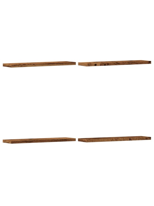 Sienas plaukti 4 gab. veca koka 40x10x1,5 cm inženierijas koks