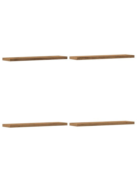 Sienas plaukti 4 gab. koka krāsa 40x10x1,5 cm inženierijas koks