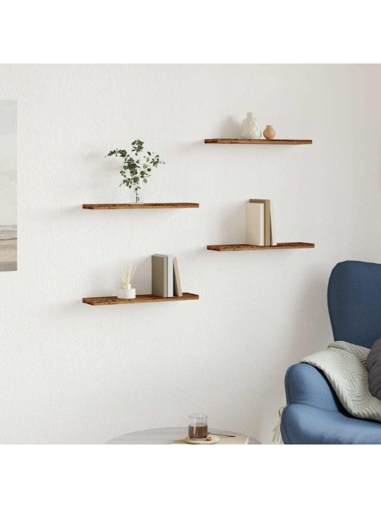 Sienas plaukti 4 gab. veca koka 40x20x1,5 cm inženierijas koks