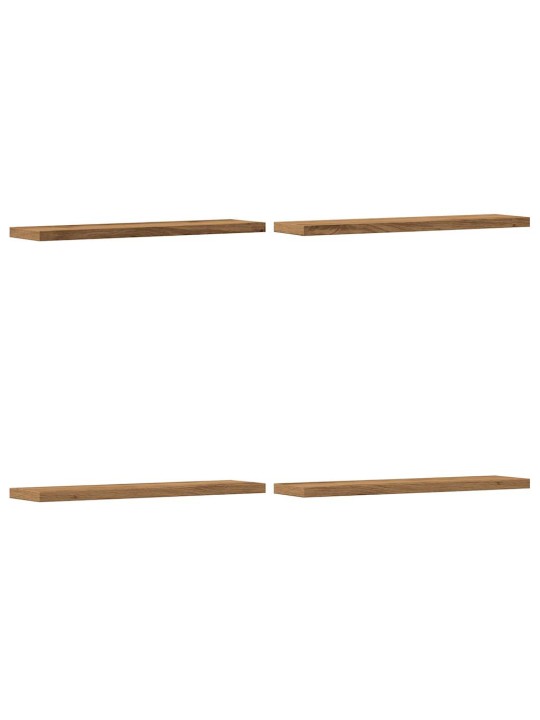 Sienas plaukti 4 gab. koka krāsa 40x20x1,5 cm inženierijas koks