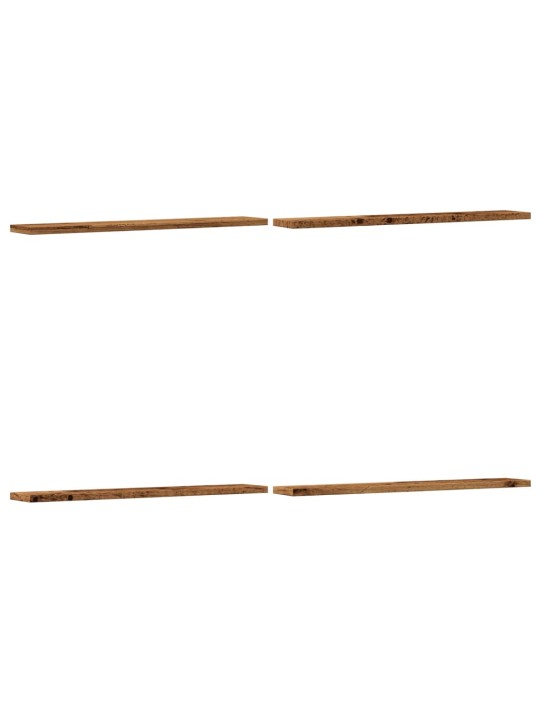 Sienas plaukti 4 gab. veca koka 60x20x1,5 cm inženierijas koks