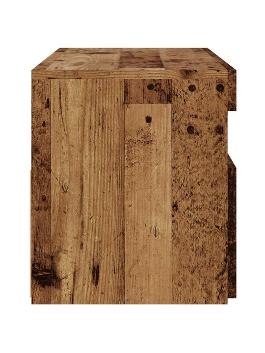 Tv skapītis ar led lampiņām, 90x35x40 cm, inženierijas koks