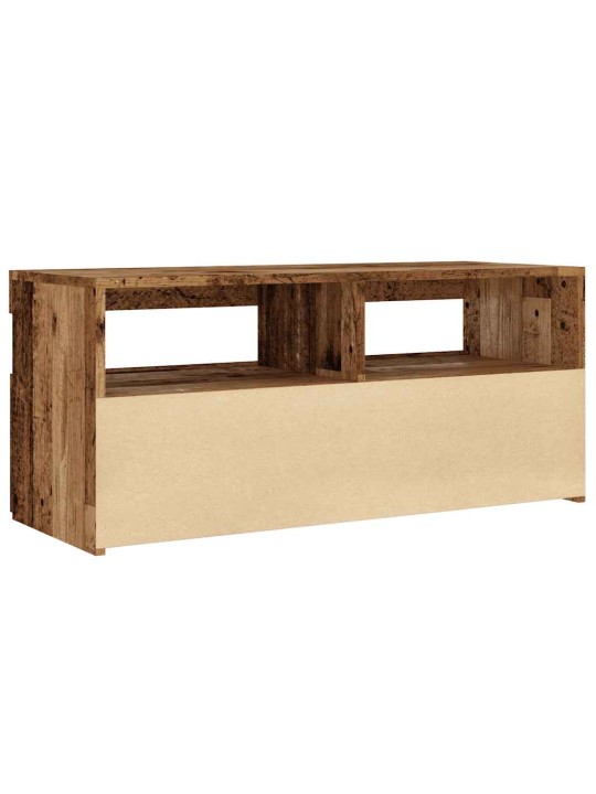 Tv skapītis ar led lampiņām, 90x35x40 cm, inženierijas koks
