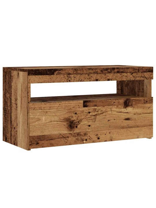 Tv skapītis ar led lampiņām, 75x35x40 cm, inženierijas koks