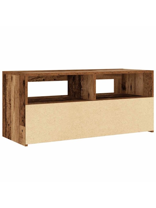 Tv skapītis ar led lampiņām, 90x35x40 cm, inženierijas koks