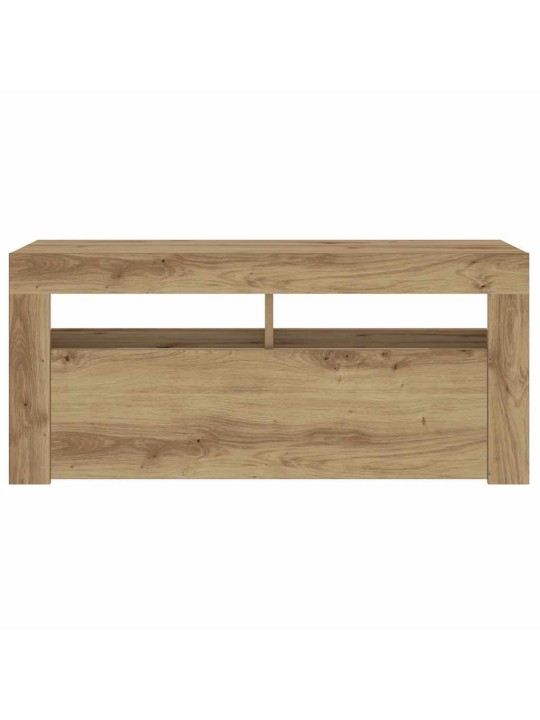 Tv skapītis ar led lampiņām, 90x35x40 cm, inženierijas koks