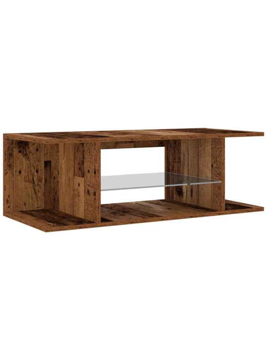 Tv skapītis ar led lampiņām, 90x39x30 cm, inženierijas koks