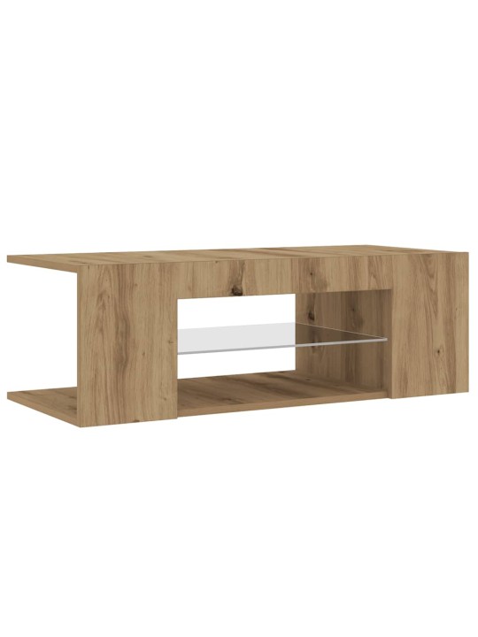 Tv skapītis ar led lampiņām, 90x39x30 cm, inženierijas koks