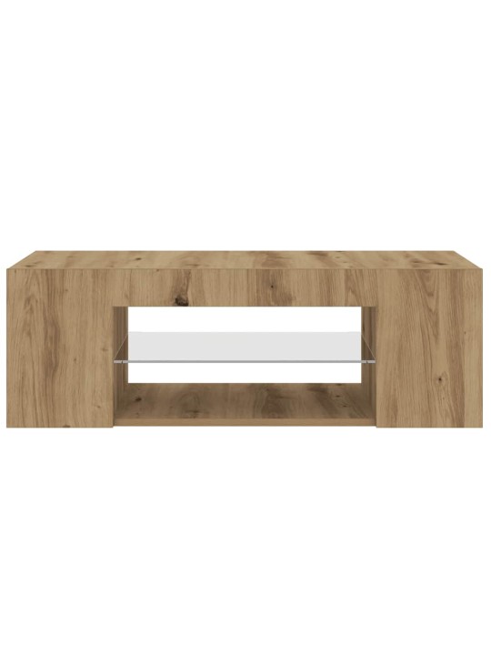 Tv skapītis ar led lampiņām, 90x39x30 cm, inženierijas koks