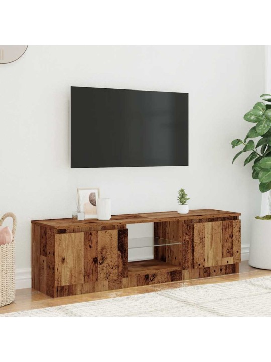 Tv skapītis ar led lampiņām, 120x30x36 cm, inženierijas koks