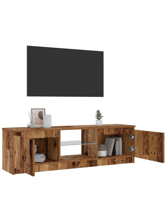 Tv skapītis ar led lampiņām, 120x30x36 cm, inženierijas koks