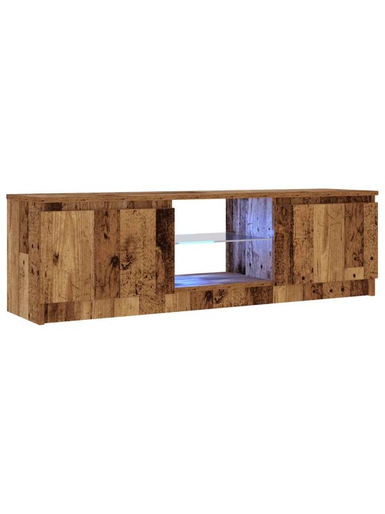 Tv skapītis ar led lampiņām, 120x30x36 cm, inženierijas koks