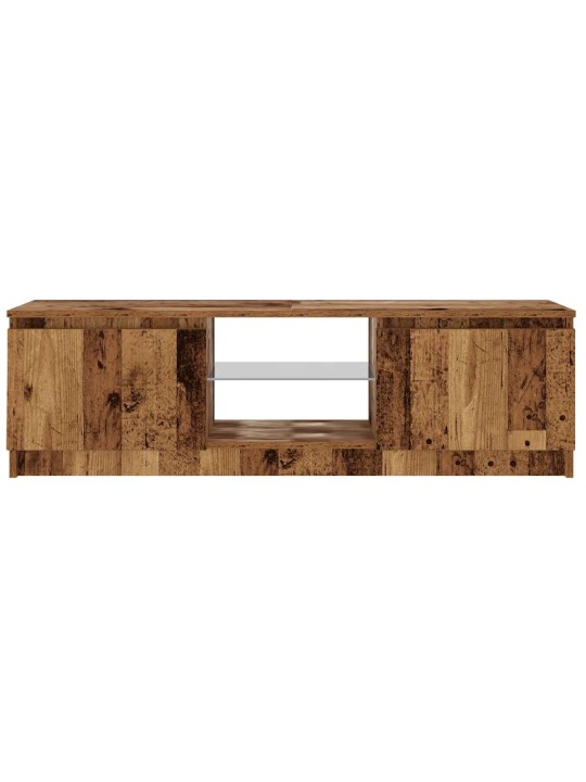 Tv skapītis ar led lampiņām, 120x30x36 cm, inženierijas koks
