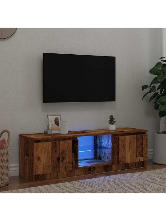 Tv skapītis ar led lampiņām, 120x30x36 cm, inženierijas koks