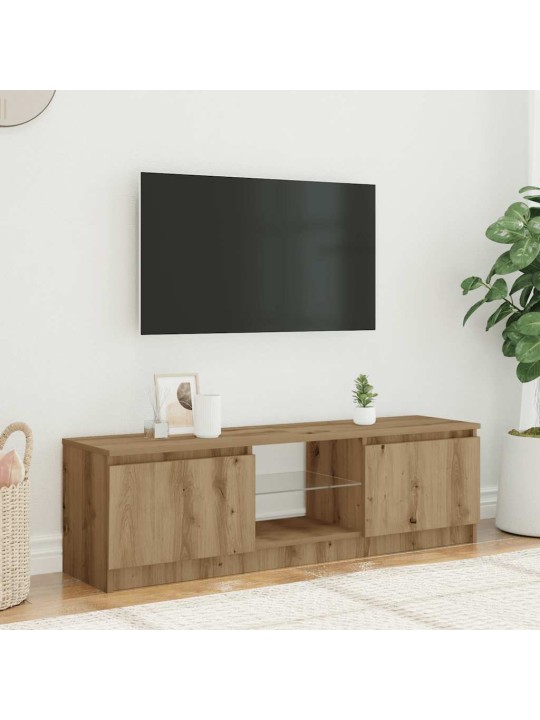 Tv skapītis ar led lampiņām, 120x30x36 cm, inženierijas koks