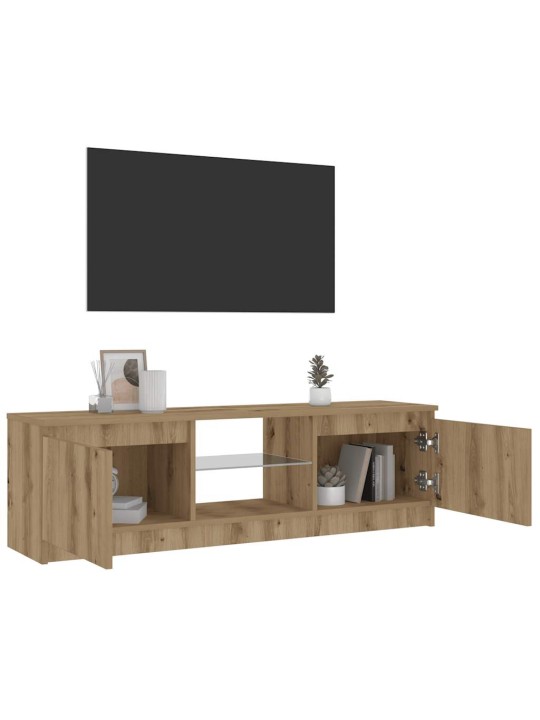 Tv skapītis ar led lampiņām, 120x30x36 cm, inženierijas koks