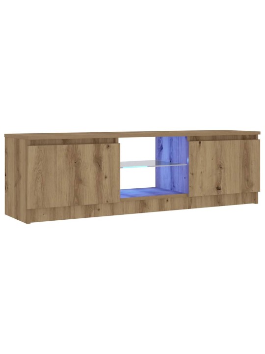 Tv skapītis ar led lampiņām, 120x30x36 cm, inženierijas koks