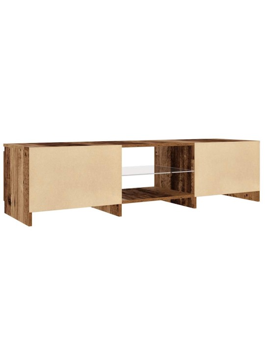Tv skapītis ar led lampiņām, 140x40x35,5 cm, inženierijas koks