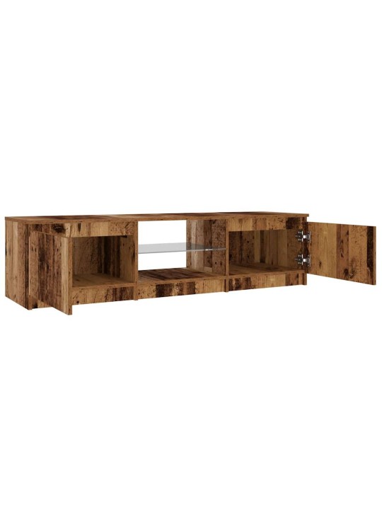 Tv skapītis ar led lampiņām, 140x40x35,5 cm, inženierijas koks
