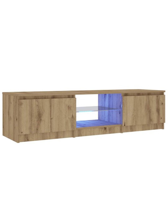 Tv skapītis ar led lampiņām, 140x40x35,5 cm, inženierijas koks