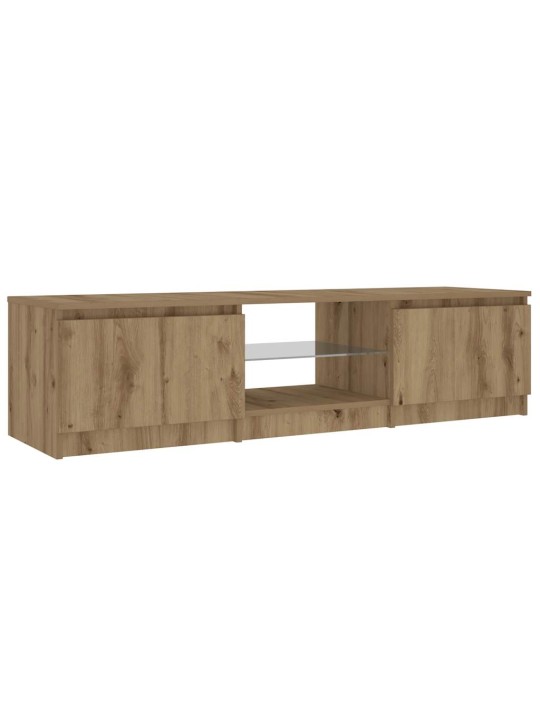 Tv skapītis ar led lampiņām, 140x40x35,5 cm, inženierijas koks