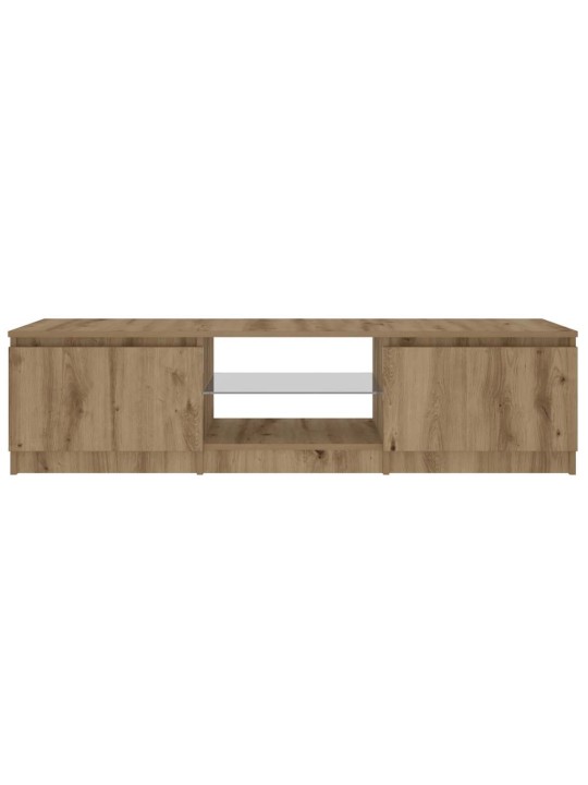 Tv skapītis ar led lampiņām, 140x40x35,5 cm, inženierijas koks