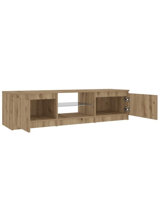 Tv skapītis ar led lampiņām, 140x40x35,5 cm, inženierijas koks