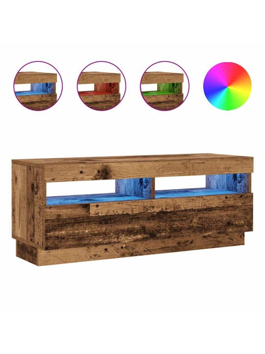 Tv skapītis ar led lampiņām, 100x35x40 cm, inženierijas koks