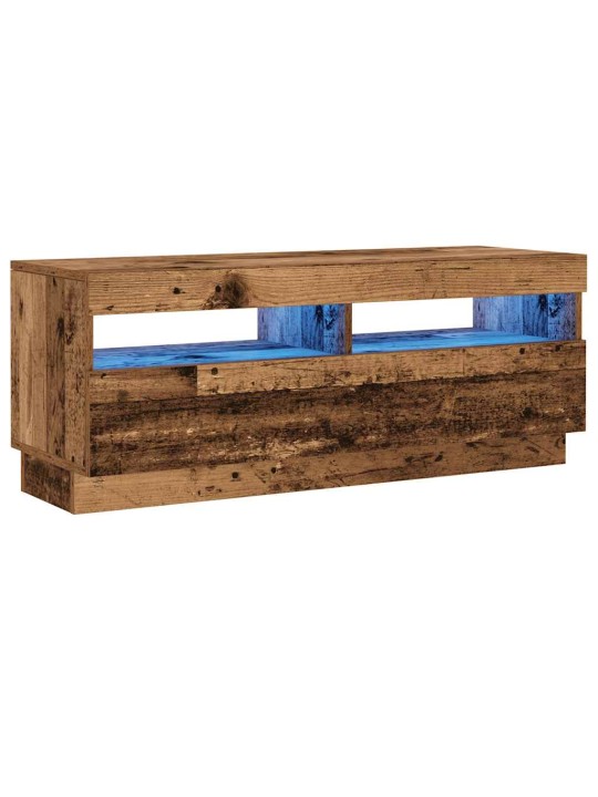 Tv skapītis ar led lampiņām, 100x35x40 cm, inženierijas koks