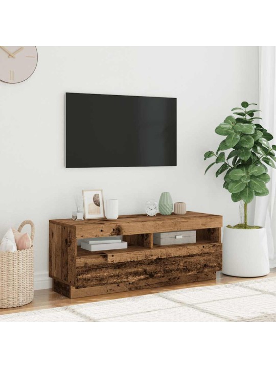 Tv skapītis ar led lampiņām, 100x35x40 cm, inženierijas koks