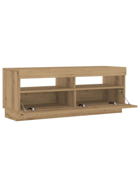 Tv skapītis ar led lampiņām, 100x35x40 cm, inženierijas koks