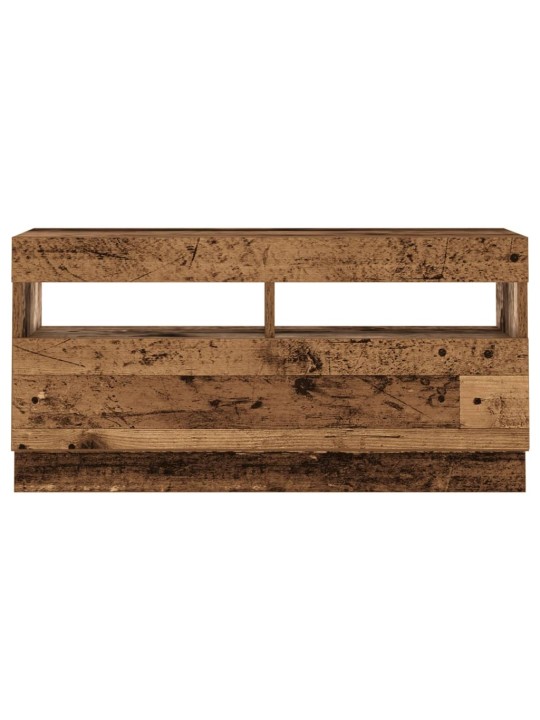Tv skapītis ar led lampiņām, 80x35x40 cm, inženierijas koks