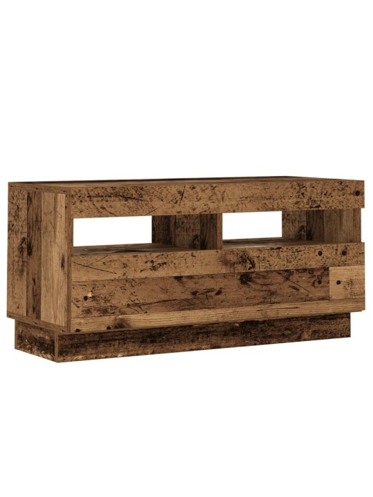 Tv skapītis ar led lampiņām, 80x35x40 cm, inženierijas koks