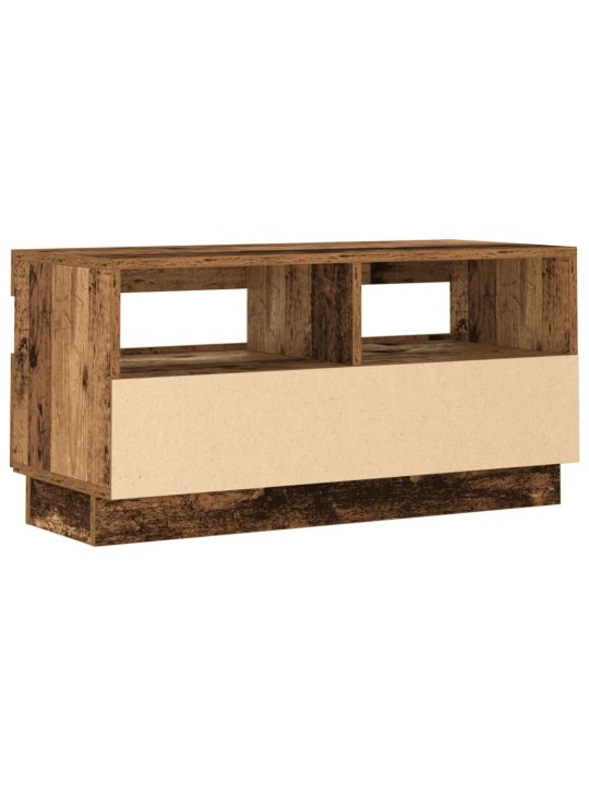 Tv skapītis ar led lampiņām, 80x35x40 cm, inženierijas koks