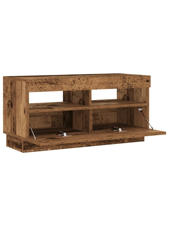 Tv skapītis ar led lampiņām, 80x35x40 cm, inženierijas koks