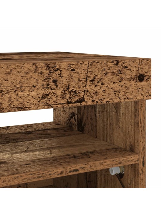 Tv skapītis ar led lampiņām, 80x35x40 cm, inženierijas koks