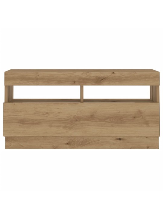 Tv skapītis ar led lampiņām, 80x35x40 cm, inženierijas koks